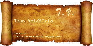 Thun Valéria névjegykártya
